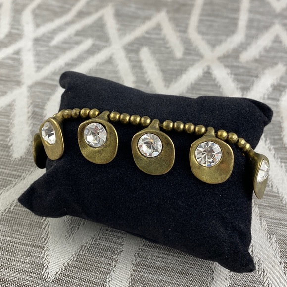 Jewelry - Crystal & Gold Stretch Bracelet